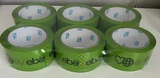 6 Rolls Official eBay Brand Logo Green Packing Packaging Tape Shipping 2" X 75”