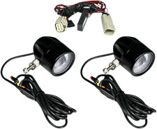 Custom Dynamics Fog Light Black Clear Lens Cree Led Halo Harley Pb-fog-tke-b Custom Dynamics Fog Light Black Clear Lens Cree Led Halo Harley Pb-fog-tke-b