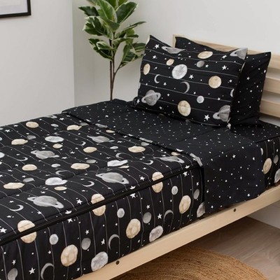 Bedding Set Full Size Outer Space Galaxy Black Zipper Bed in Bag Beddy s Beddys