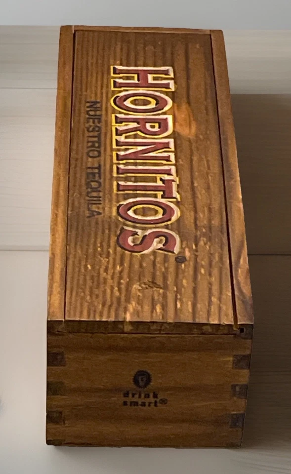 Hornitos Nuestro Tequila Dominoes Wooden Box Set By Sauza Sealed In Wood Case - Image 4 of 4
