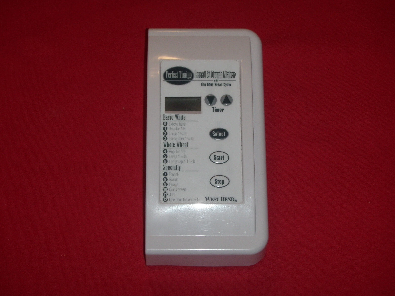 Control Panel & Power Control Board for West Bend Bread Maker Model 41026