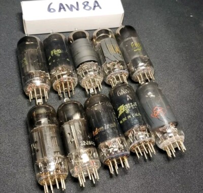 - 10 - Misc - 6AW8A 6AW8 - Radio / Amplifier Vacuum Tubes Tested NOS Lot