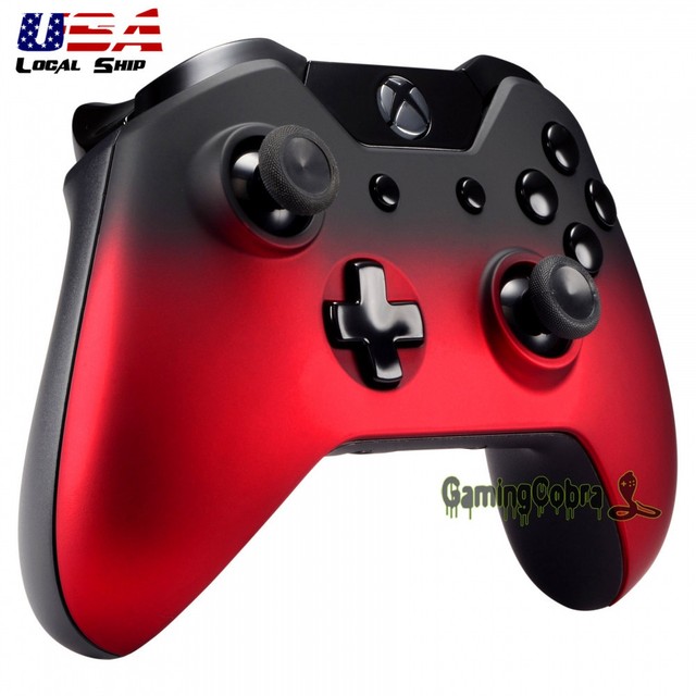 Replacement Front Shell Faceplate for Xbox One Controller Shadow Red Soft Touch 