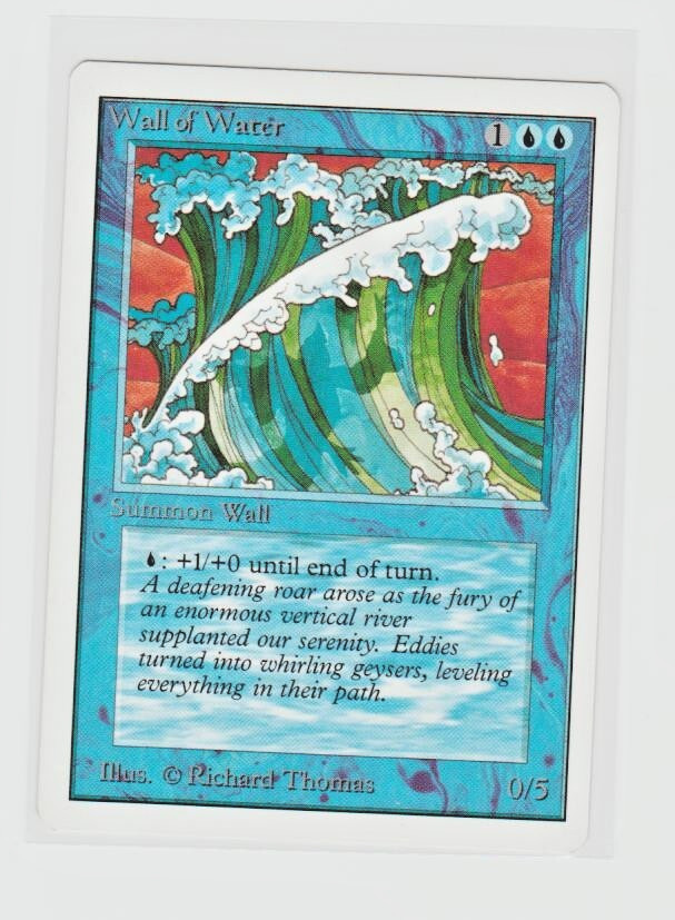 Magic the Gathering ~ MTG ~ 1x Wall of Water ~ UNLIMITED ~  M/NM ~