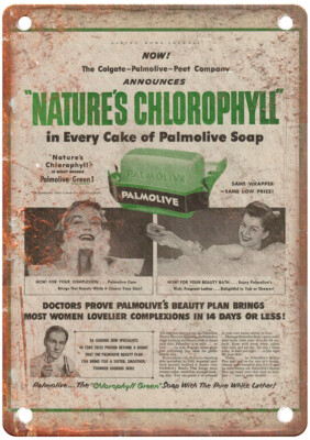 Vintage 1952 PALMOLIVE Beauty Soap Ad Reproduction Metal Sign ZF563
