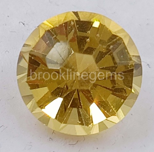 7 CT Round Shape Natural Yellow Sapphire EGL Certified Loose Gemstone M25