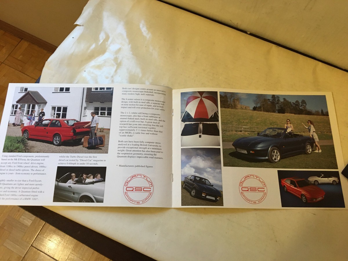 Quantum Sports Cars Auto Showroom Brochure w Flyer & Price