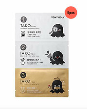 [TONY MOLY] Tonymoly Tako Pore Gold King 3 Step Nose Pack 5pcs US Seller