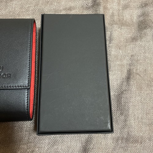 TUDOR Watch Travel Storage Case Black Leather Red Fabric Pouch In Box - Picture 14 of 19