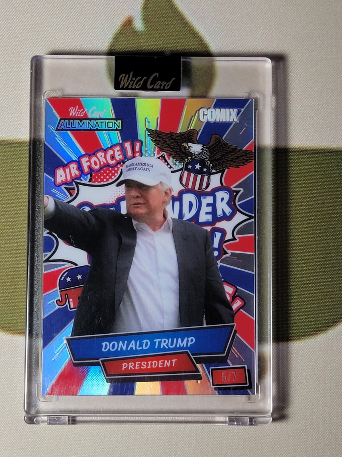 2024 Wild Card Alumination- President Donald J Trump - Comix 5/7 Rare 🔥