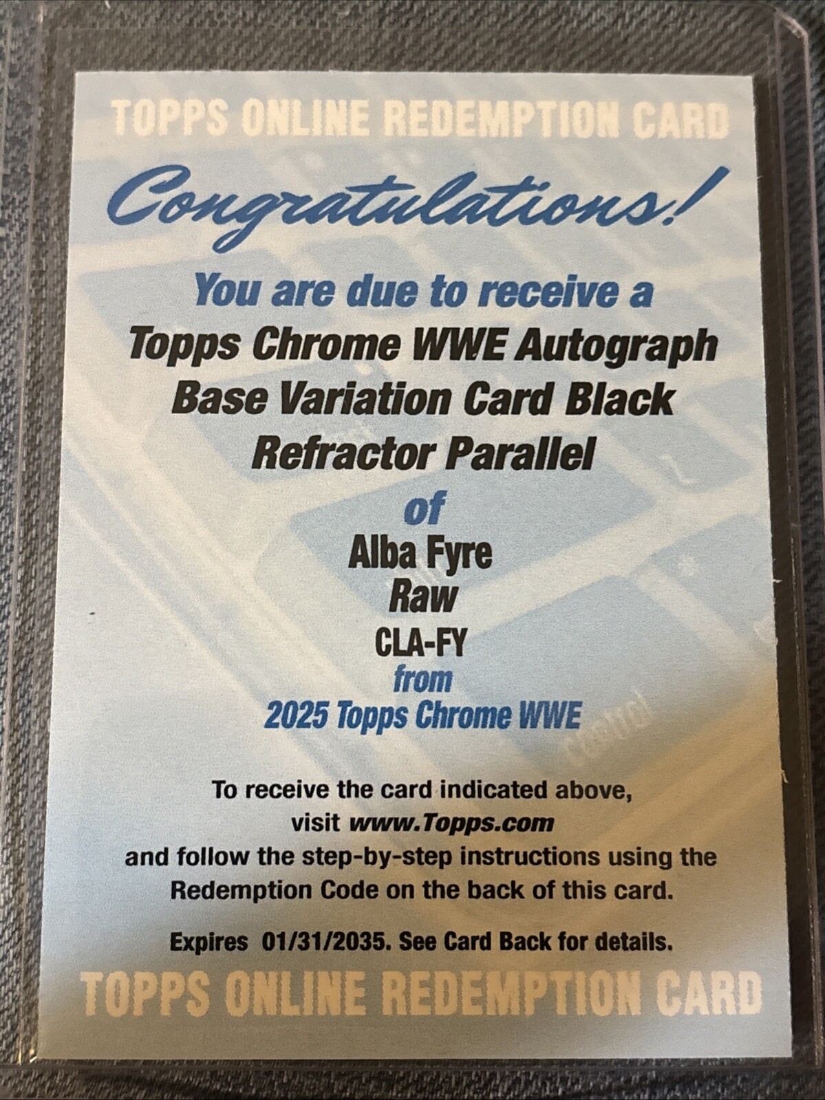 2025 Topps Chrome WWE Base Variation Auto BLACK REFRACTOR  #/10 SSSP— Alba Fyre