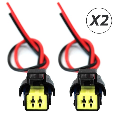 2x Coolant Temperature Sensor Connector Plug Harness For Fiat 500/C/X Panda Qubo - Picture 2 of 8