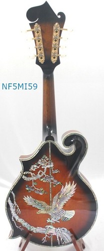 Alulu F5 style Mandolin Solid Mango wood & Spruce top, eagle inlaid, NF5MI59 - Picture 4 of 7