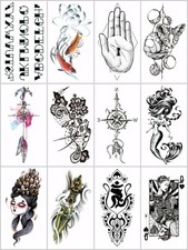 10 sheets wholesale tattoos tribal black 8.25" arm temporary tattoo