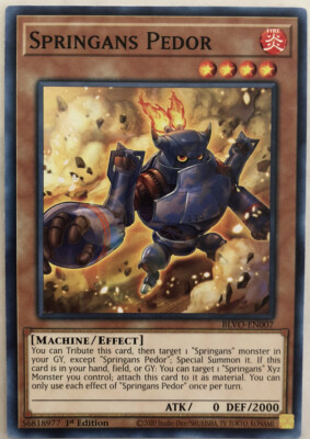 YuGiOh - Blazing Vortex - Springans Pedor - BLVO-EN007 - Common