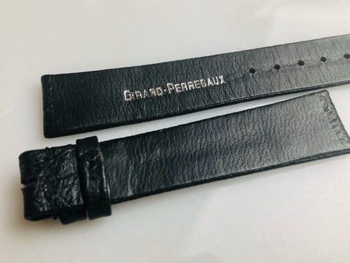 GP New Old Stock 16mm Black Leather Watch Band / Strap Girard Perregaux NOS - Picture 3 of 3