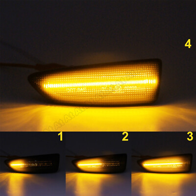 2x LED side indicator turn signal smoke tinted black Opel Astra J K Insignia B J121
