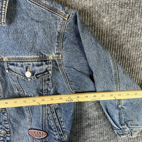 Vintage Bossini Jeans Denim Jacket Juniors Kids Medium Blue - Picture 8 of 21