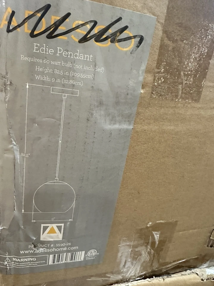 Adesso Edie吊坠灯具带盒 — 第 3/3 张图片