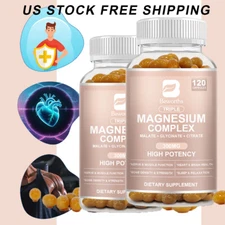Triple Magnesium Complex Capsules, 300mg, 360 Count - Gluten Free and Non-GMO