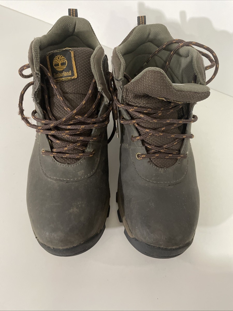 Timberland Boots Boys 3.5 Brown Leather Ankle Waterproof  display picture 1