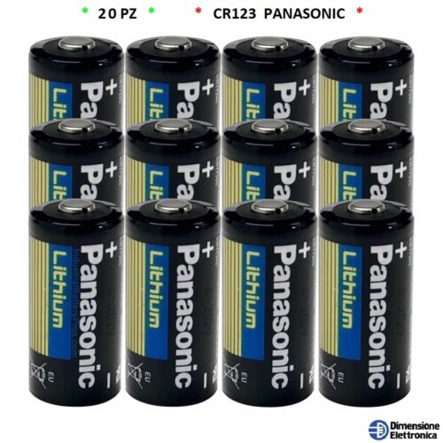 *20PZ* Batteria cr123a 3v litio PANASONIC Pila DL123a CR17345 Sensore lithium k - Foto 1 di 2