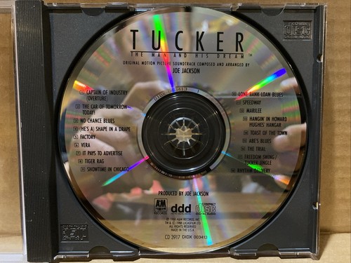 JOE JACKSON: TUCKER - THE MAN & HIS DREAM ORIGINAL SOUNDTRACK CD! NR-MINT1 - Picture 5 of 9