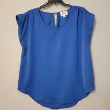 Olive and Oak Shirt Women's Blue Blouse Top size large