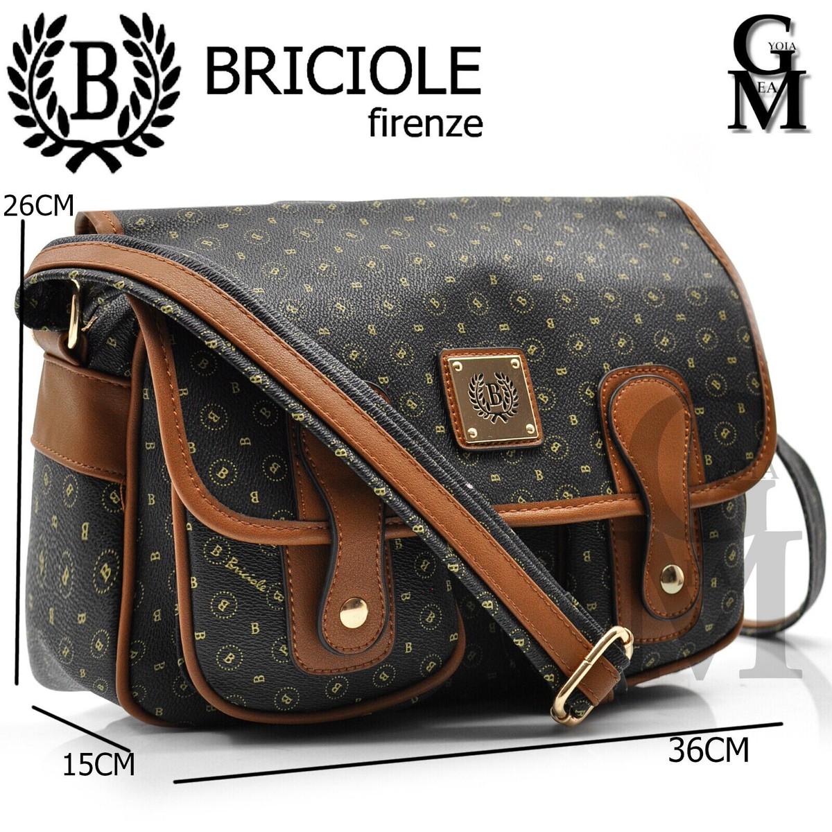 borsa firmata BRICIOLE messenger nuova donna originale FANTASIA scritte  tracolla | eBay