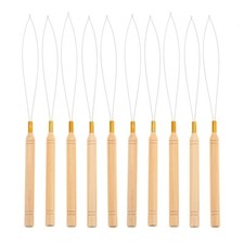 10Pc Hair Extension Loop Needle Threader 22.3...
