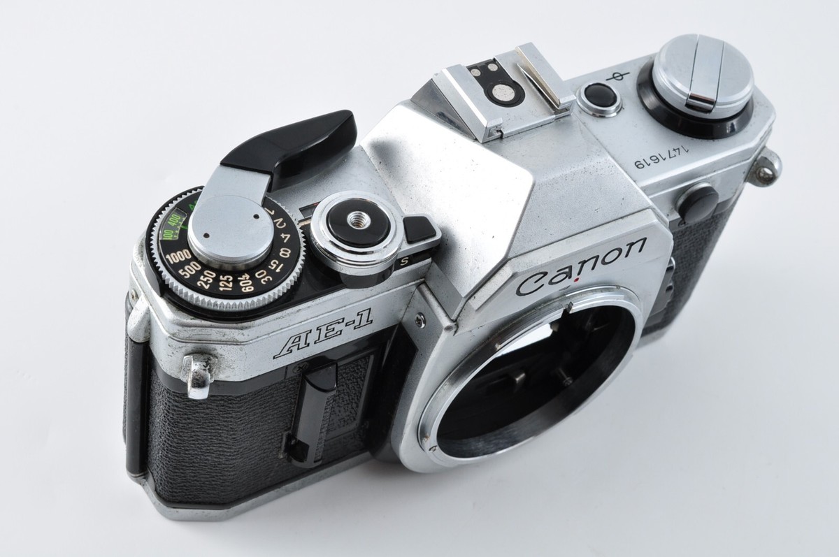 Canon AE-1 35mm SLR Film Camera Silver FD 28mm f/2.8 S.C. Lens