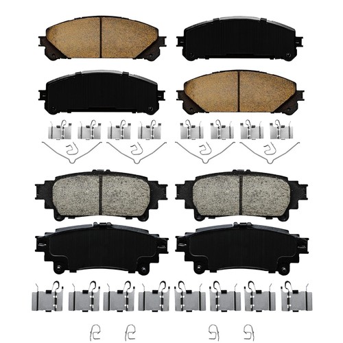 Front Rear Ceramic Brakes Pads For Toyota Highlander Sienna Lexus RX350 RX450h - Picture 5 of 7