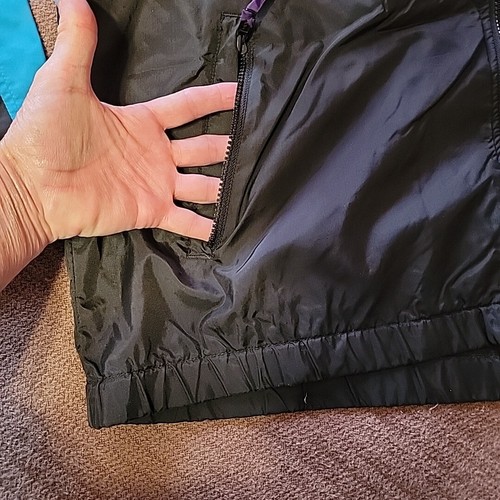 VTG 90s Olympic Windbreaker Jacket Lge Men Black Purple Blue Retro JC Penney USA - Picture 11 of 24