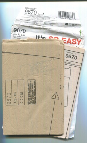 SIMPLICITY EASY PATTERN 9670 MISSES' KNIT DRESS W/ VARIATIONS SZ 8-18 UNCUT 2001 - Picture 2 of 3