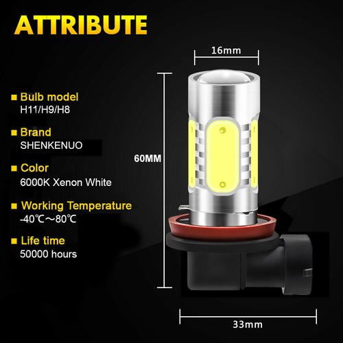 9007 Faro LED Alto Bajo + Bombilla Antiniebla H11 para Nissan Frontier 2005-2019 - Imagen 9 de 12