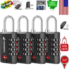 TSA Approved Combination Locks 4-Pack - Durable & Versatile Security Solution
