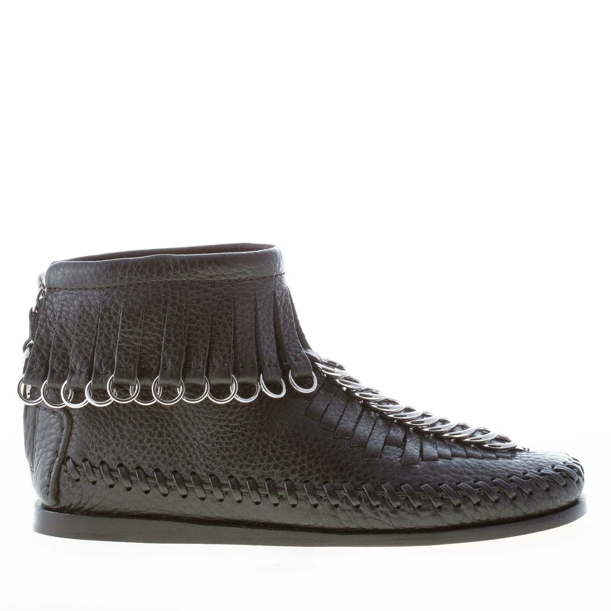 Bottines Alexander Wang Cooper – Toile Noire, Fermeture éclair, Talon Bloc, Taille 36.5
