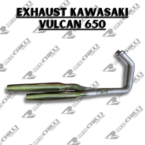 Custom Auspuff Kawasaki Vulcan 650 / 650s 2015-2023 Komplettanlage Edelstahl - Bild 2 von 4