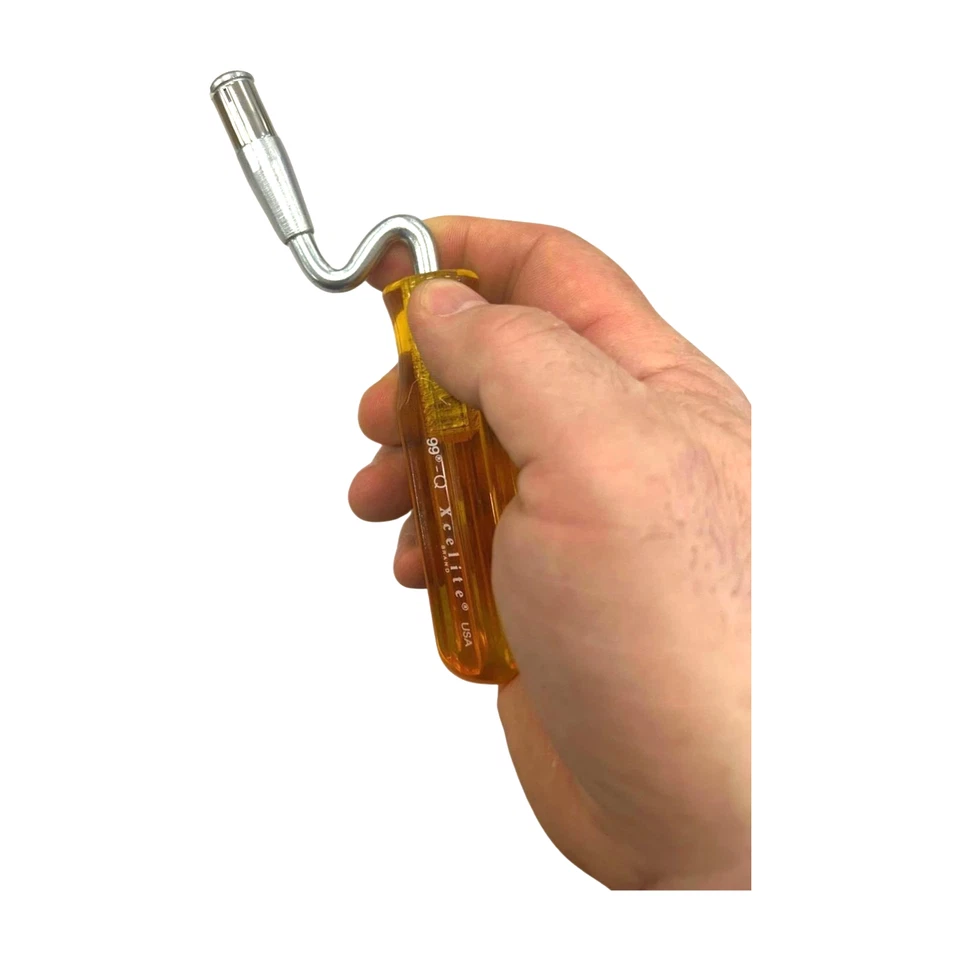 NOS Xcelite bit driver 99-QV, MADE IN USA amber colored handle - Image 3 of 4