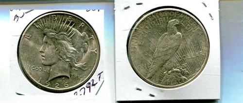 1926 P PEACE SILVER DOLLAR CH BU 2792T