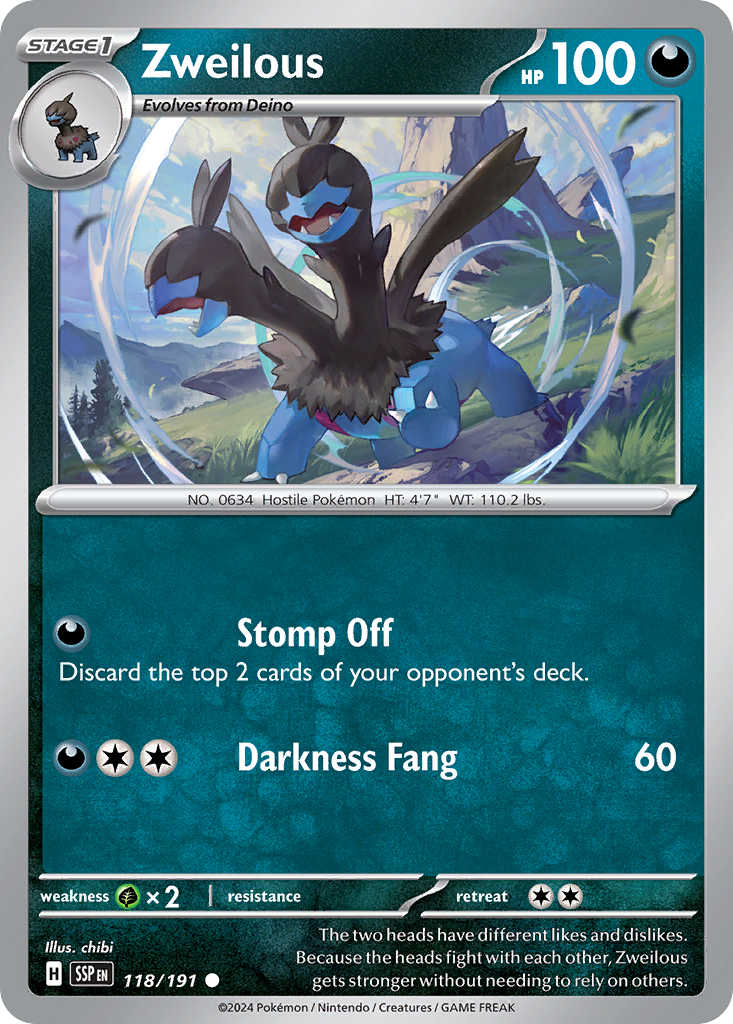 Zweilous 118/191 Common | Surging Sparks | Pokemon Card | eBay