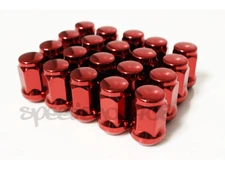 Z RACING Red 14X1.5mm 19 Hex 35mm Steel Closed Ended Lug Nuts 20 Pcs Set