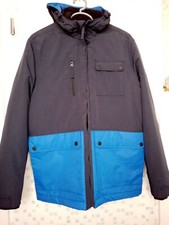 NEW Men's Padded Coat  Size M Blue Navy Parka Winter Windproof Warm Jacket 