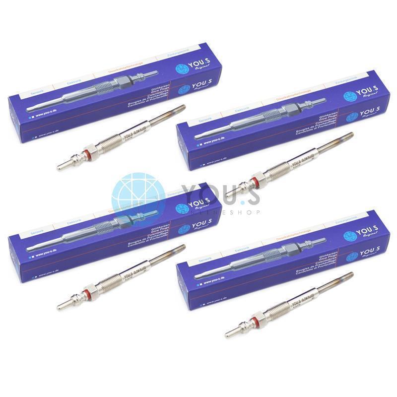 4 X YOU.S Original Glow Plugs For JAGUAR XF 2.2 D 2179 Ccm JDE 13601 - New