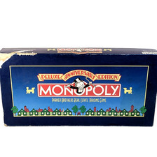 MONOPOLY Deluxe Anniversary Edition 100% Complete Set Board Game Vintage 1984