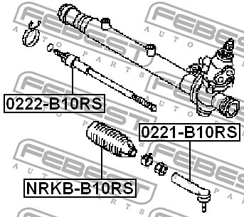 AXIALGELENK, SPURSTANGE FÜR NISSAN FEBEST 0222-B10RS - Bild 3 von 7