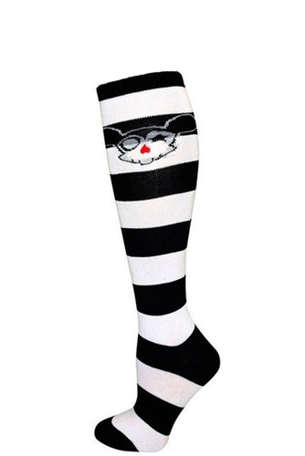 COUVER Skull Pattern Fashion Women/Ladies Stylish Knee High Socks, 1 Pair - Picture 19 of 32