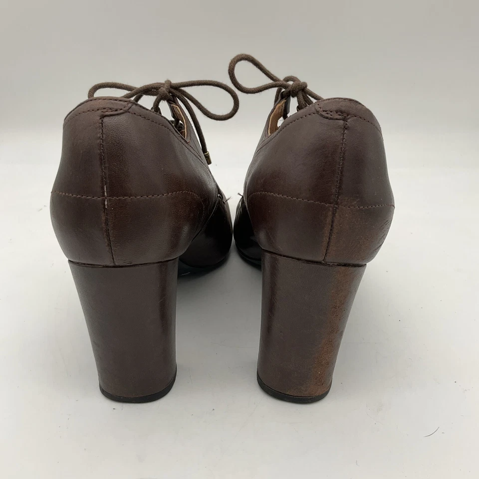 Clarks Indigo 63129 Brown Leather Lace Up Studded Heel Shoes Women's US 7 M - Image 2 of 4