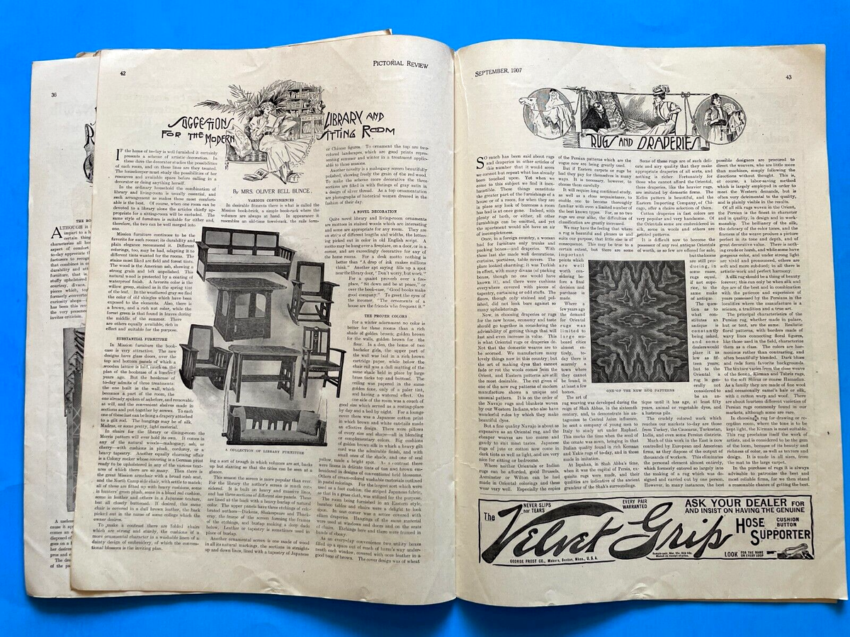 Vin. Pictorial Review ~Sept. 1907 Womens Fashion Magazine