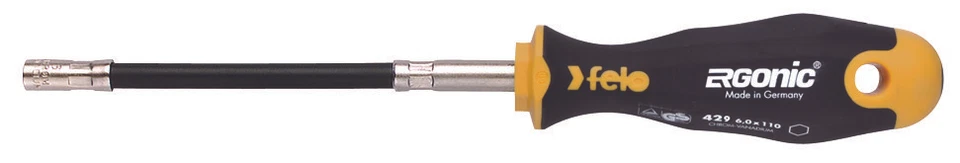 Felo Ergonic 3pc 1/4" Magnetic Bit Holder Screwdriver Set Stubby, 8", 11" Flex - Image 3 of 4